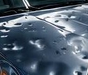 Bonnet with hail damage
