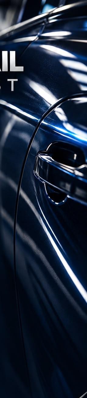 Glossy dark car door reflecting studio light